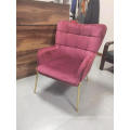 Simple Design Comfortable Velvet Visitor Chair with Factory Price